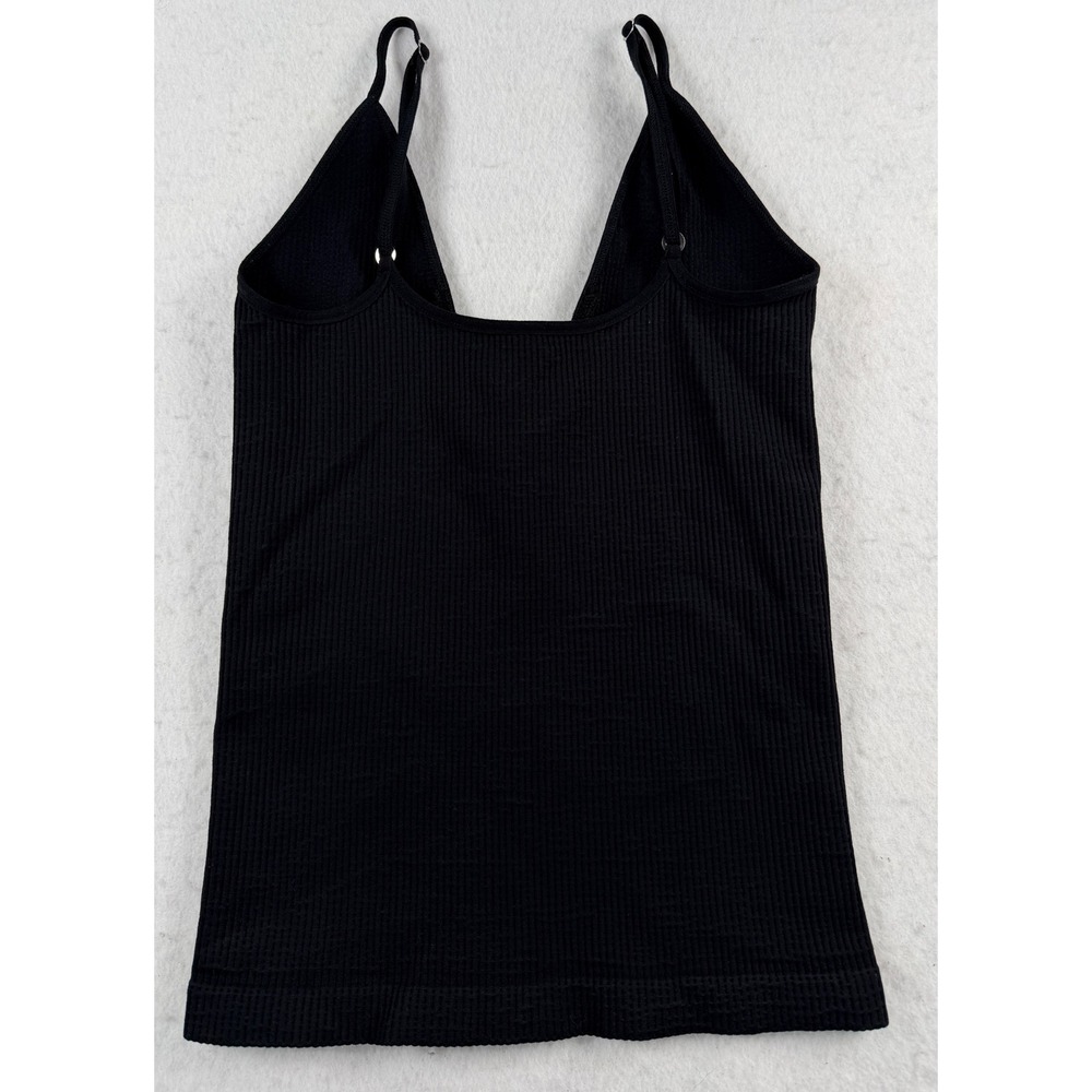 Free People Intimately Come Around Black Ribbed Cami Tank XS/S Altered V-Neck - Picture 6 of 7